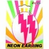 Allen Trading Neon Lightning Earrings-Asst Colours 1980's