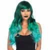 Tomfoolery Ombre Jewel Green Long Wavy Wig