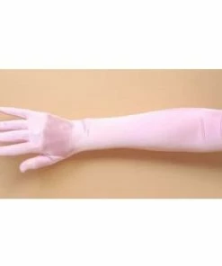 Interalia Group Gloves - Pink Satin Finish 1920's