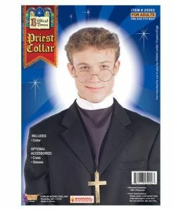 Forum Novelties Instant Vicar Collar (Priest Collar) Accessoriesc