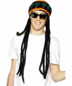 Smiffys 1960's Rasta Beret With Dreadlocks