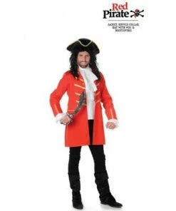 Allen Trading Red Pirate Costume - Adult - Karnival