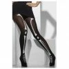 Smiffys Black Skeleton Print Opaque Tights
