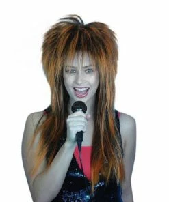 Carnival Products 1980's Spiky Vamp Wig-Orange