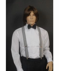 Interalia Group Braces - Black And White Check