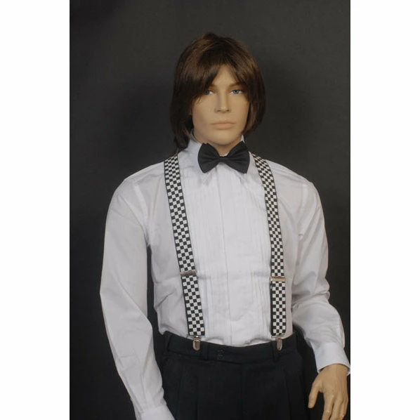 Interalia Group Braces - Black And White Check 3 Interalia Group Braces - Black And White Check