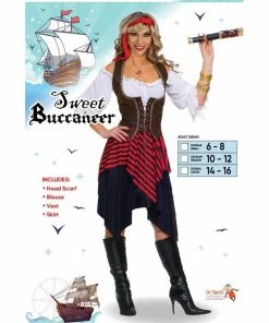 Tomfoolery Sweet Pirate Buccaneer Ladies Costume Ladiesc