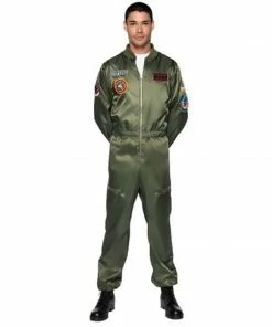 Tomfoolery Mensc Top Gun Parachute Flight Suit Costume