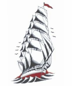 Carnival Products Tinsley FX Temp Tattoo - 1920 Sailor Ship Tattoos