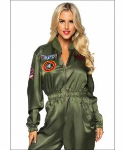 Tomfoolery Top Gun Ladies Parachute Flight Suit Costume