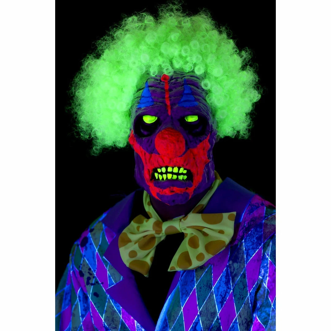 Smiffys UV Black Light Clown Mask Circus & Clowns 3 Smiffys UV Black Light Clown Mask Circus & Clowns