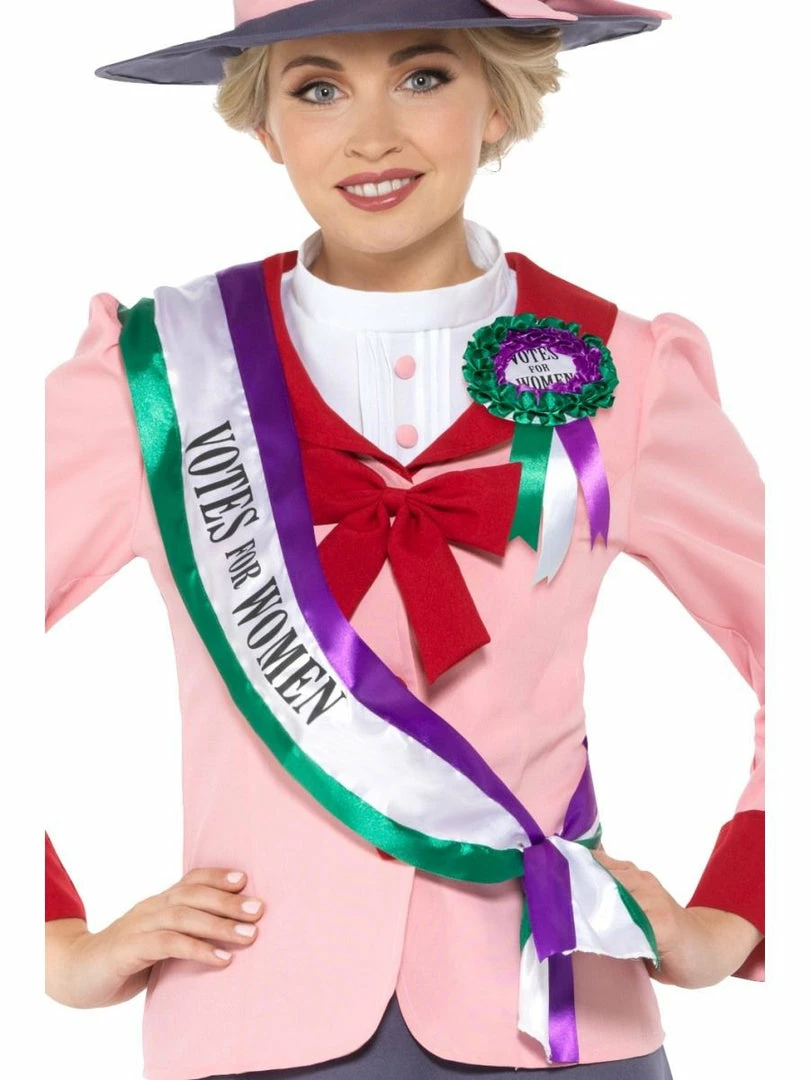 Smiffys Victorian Suffragette Kit For Women & Girls 4 Smiffys Victorian Suffragette Kit For Women & Girls