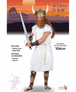Tomfoolery White Roman Tunic Around The World