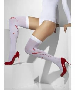 Smiffys Blood Stained Print Thigh Highs Accessoriesc
