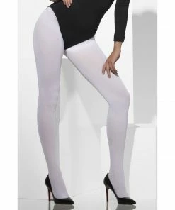 Smiffys White Opaque Tights