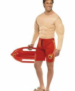 Smiffys Baywatch Lifeguard Costume With Muscle Chest