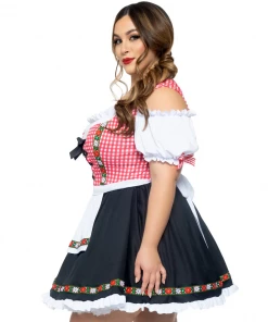 Tomfoolery Ladiesc Ladies Plus Oktoberfest Beer Garden Babe Costume By Leg Avenue