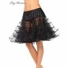 Tomfoolery Mid-Length Black Petticoat - Leg Avenue 1950's
