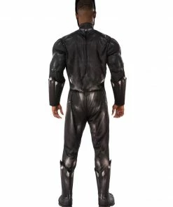 Rubie's Deerfield Black Panther Deluxe Costume With Muscle Chest-Adult Mensc