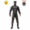 Rubie's Deerfield Black Panther Deluxe Costume With Muscle Chest-Adult Mensc