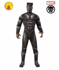 Rubie's Deerfield Black Panther Deluxe Costume With Muscle Chest-Adult Mensc