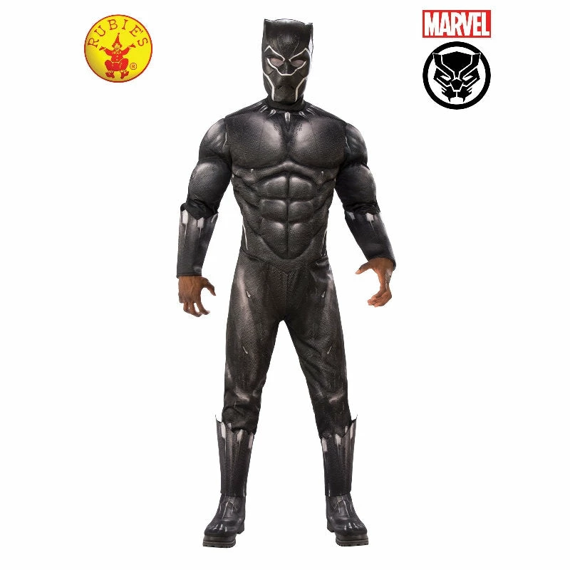 Rubie's Deerfield Black Panther Deluxe Costume With Muscle Chest-Adult Mensc 3 Rubie's Deerfield Black Panther Deluxe Costume With Muscle Chest-Adult Mensc