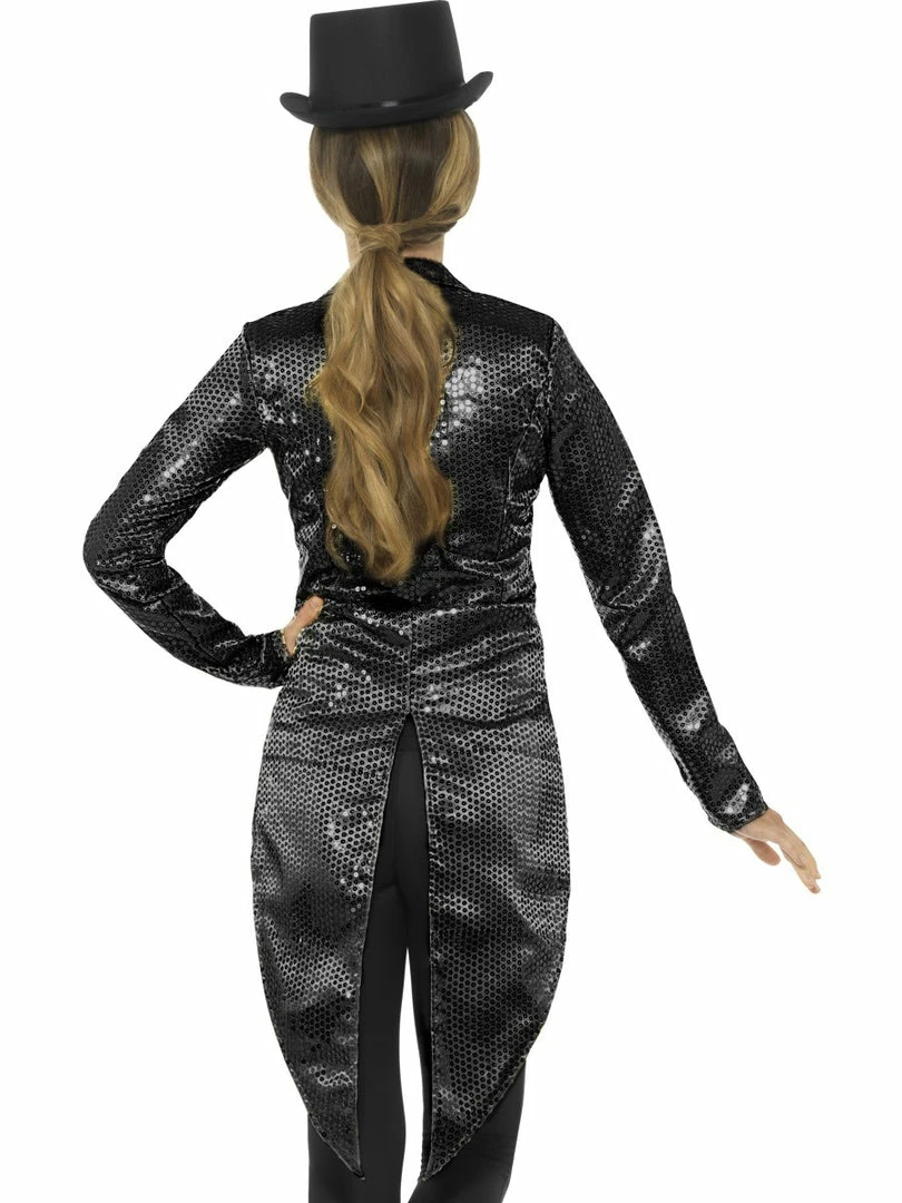 Smiffys Black Sequin Tailcoat Jacket 5 Smiffys Black Sequin Tailcoat Jacket