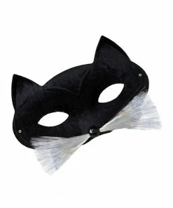 Smiffys Black Cat Mask With Whiskers Animals Accessories