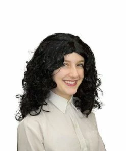 Interalia Group Black Wavy Maid Marion Wig Wigsc