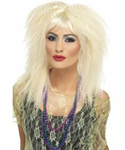 Smiffys Blonde 80's Trademark Crimp Wig 1980's