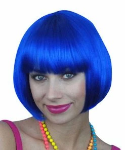 Carnival Products Wig-Blue Short Bob Wig