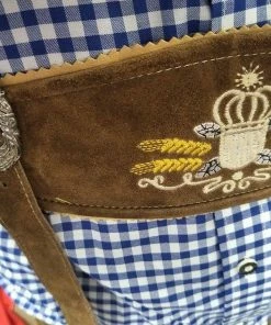 Tiger Leather Mensc Brown Leather Lederhosen - Wolfgang