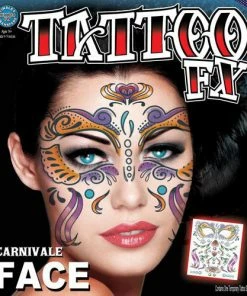 Carnival Products Tinsley FX Full Face Temp Tattoo - Carnivale Tattoos