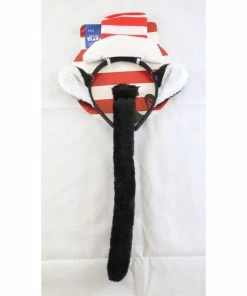 Trademart Book Weekc Cat Headband Tail And Red & White Hat