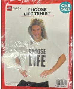 Smiffys 80s Choose Life T-Shirt