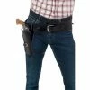 Smiffys Adult Black Faux Leather Single Holster With Belt Weapons & Armour