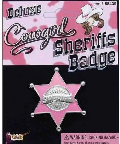Trademart Cowgirl Pink Sheriff Badge