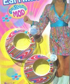 Forum Novelties 1960's Wild Swirl Mod 60's Earrings