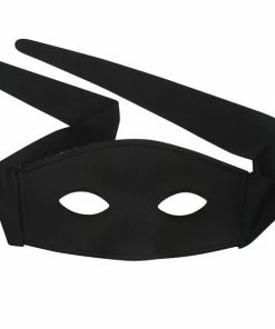 Tomfoolery Accessoriesc ZORRO With Ties Large Black Eye Mask