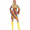Smiffys 70s Rainbow Hippie Costume Ladiesc