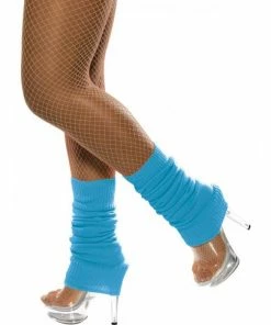 Smiffys 1980's Fluro Blue Legwarmers - 80s