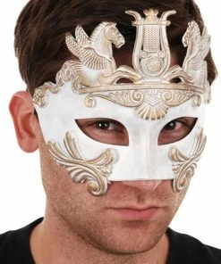 Tomfoolery Cavalli Centurion White & Gold Mask