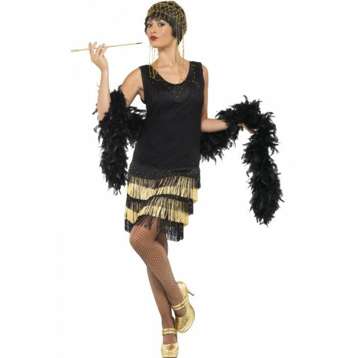 Smiffys 1920s Fringed Flapper Costume Ladiesc 3 Smiffys 1920s Fringed Flapper Costume Ladiesc