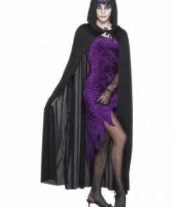Smiffys Adult Black Hooded Cape