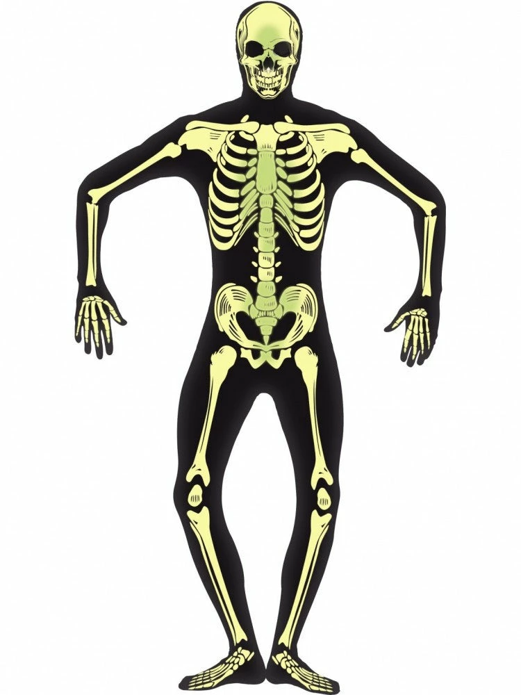 Smiffys Halloween & Horror Skeleton 2nd Skin Glow In Dark - Adult 5 Smiffys Halloween & Horror Skeleton 2nd Skin Glow In Dark - Adult