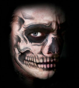 Carnival Products Tinsley FX Full Face Temp Tattoo - Skull Accessoriesc 5 Carnival Products Tinsley FX Full Face Temp Tattoo - Skull Accessoriesc