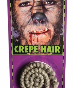 Forum Novelties Crepe Hair-Black, Grey & White Special Effects Makeup