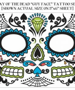 Forum Novelties Day Of The Dead Facial Tattoos - Male Accessoriesc