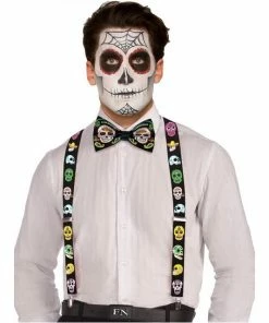 Forum Novelties Suspenders & Ties Day Of The Dead Braces