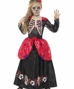 Smiffys Girls Costumes Deluxe Day Of The Dead Costume - Girls